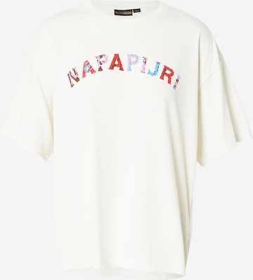 NAPAPIJRI - Camiseta 'S-HYTTE' en blanco: frente