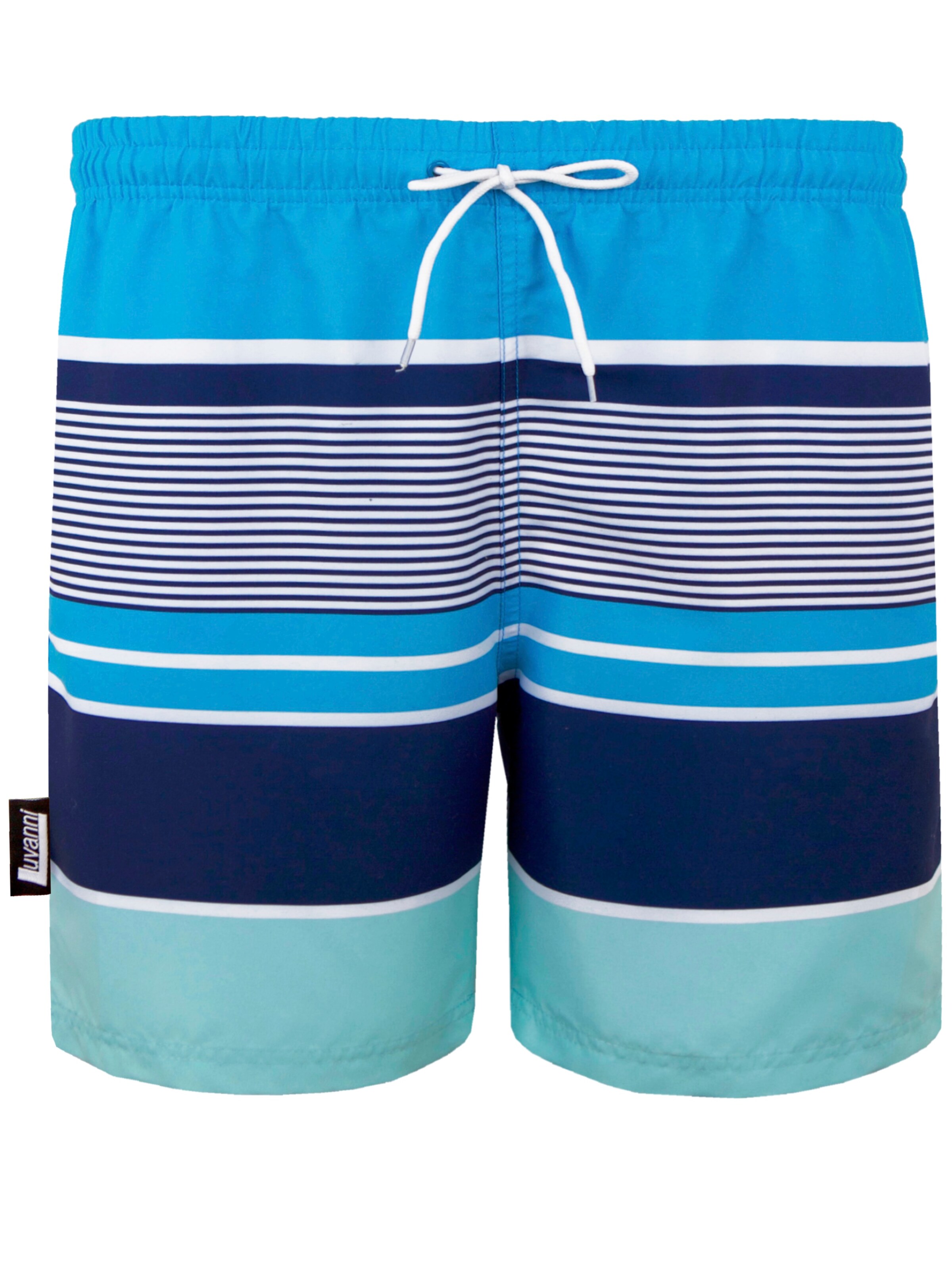 Luvanni Badeshorts 'Boardshorts Style 593 Streifen'‌‌‌‌‌‌‌ in Blau: Vorderseite