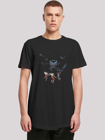 F4NT4STIC Shirt 'DC Comics Batman Shadow Bats' in Black: front