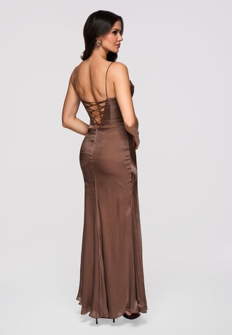 Ombre Kleid in Braun