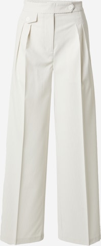 ABOUT YOU x Toni Garrn Wide leg Pleated Pants 'Linda' in White: front