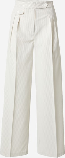 ABOUT YOU x Toni Garrn Pantalon à plis 'Linda' en beige / blanc / blanc cassé, Vue avec produit