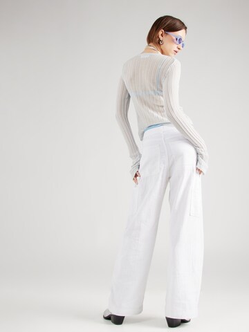 Wide Leg Pantalon 'Jamie' WEEKDAY en blanc