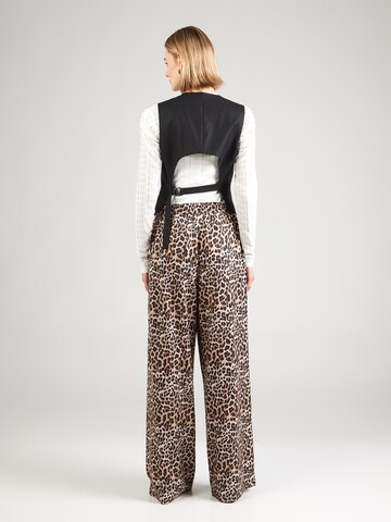 ABOUT YOU Wide leg Trousers 'Florence' in Beige