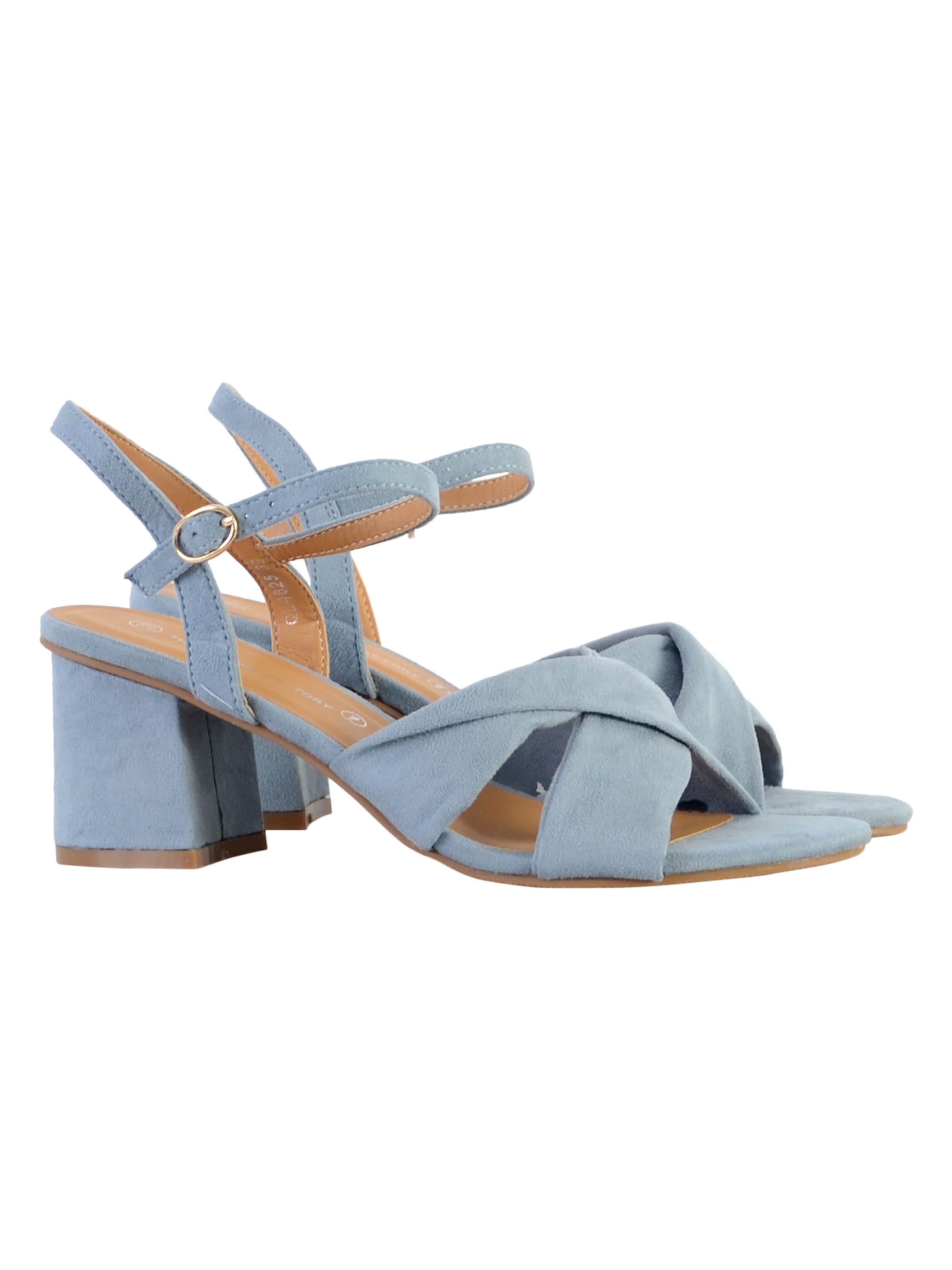 The Divine Factory Sandaal 'Sandalen mit Absatz' in Blauw