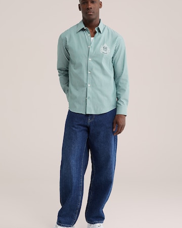 WE Fashion - Ajuste confortable Camisa en verde