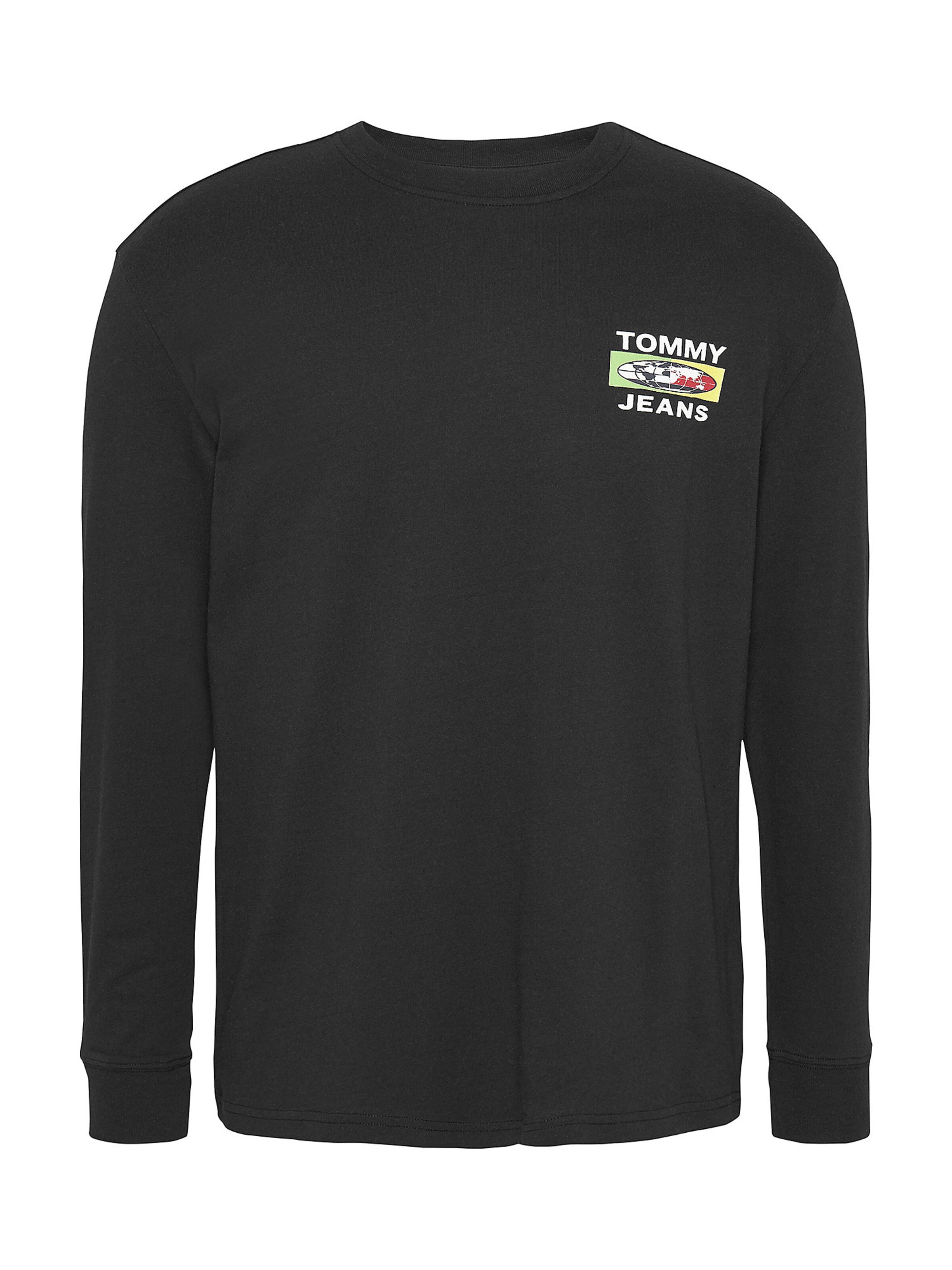 T-Shirt 'Mono Positivity' Tommy Jeans en noir : devant