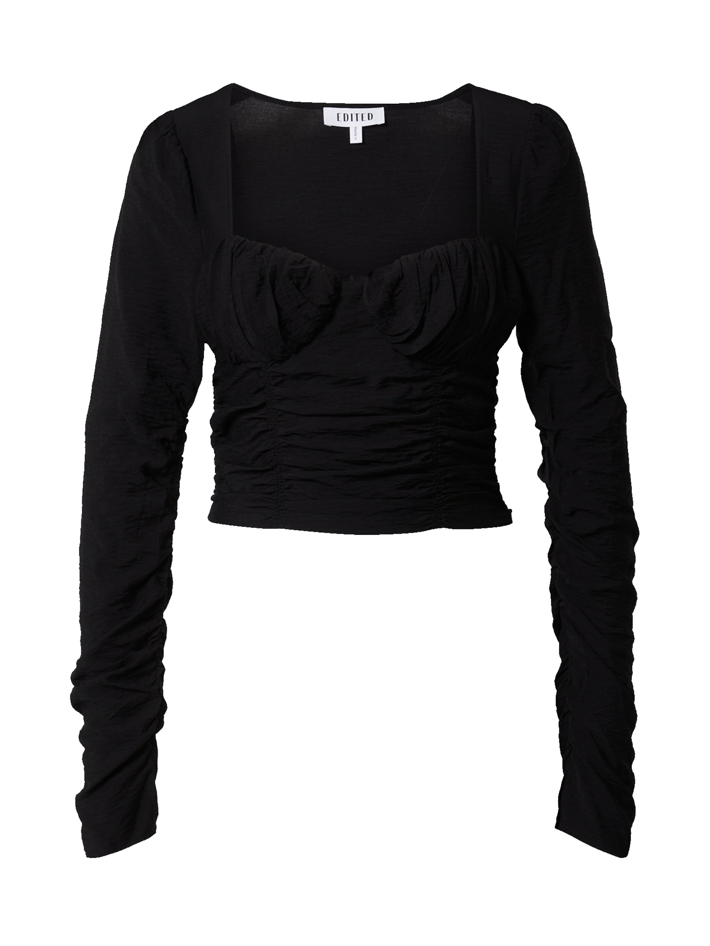 juoda EDITED Marškinėliai 'Giorgina': priekis