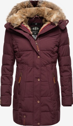 Manteau d’hiver MARIKOO en rouge : devant