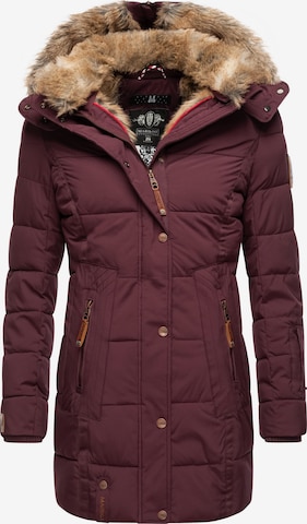 MARIKOO Winter Coat in Red: front