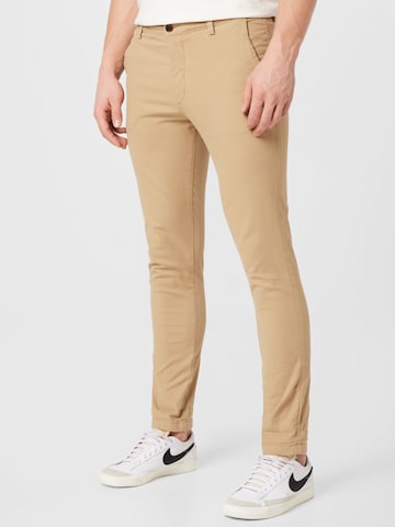 JACK & JONES Slimfit Chino nadrág 'Marco' - barna: elől