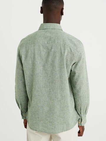 WE Fashion Slim fit Overhemd in Groen