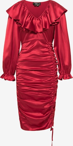 Robe de cocktail faina en rouge : devant