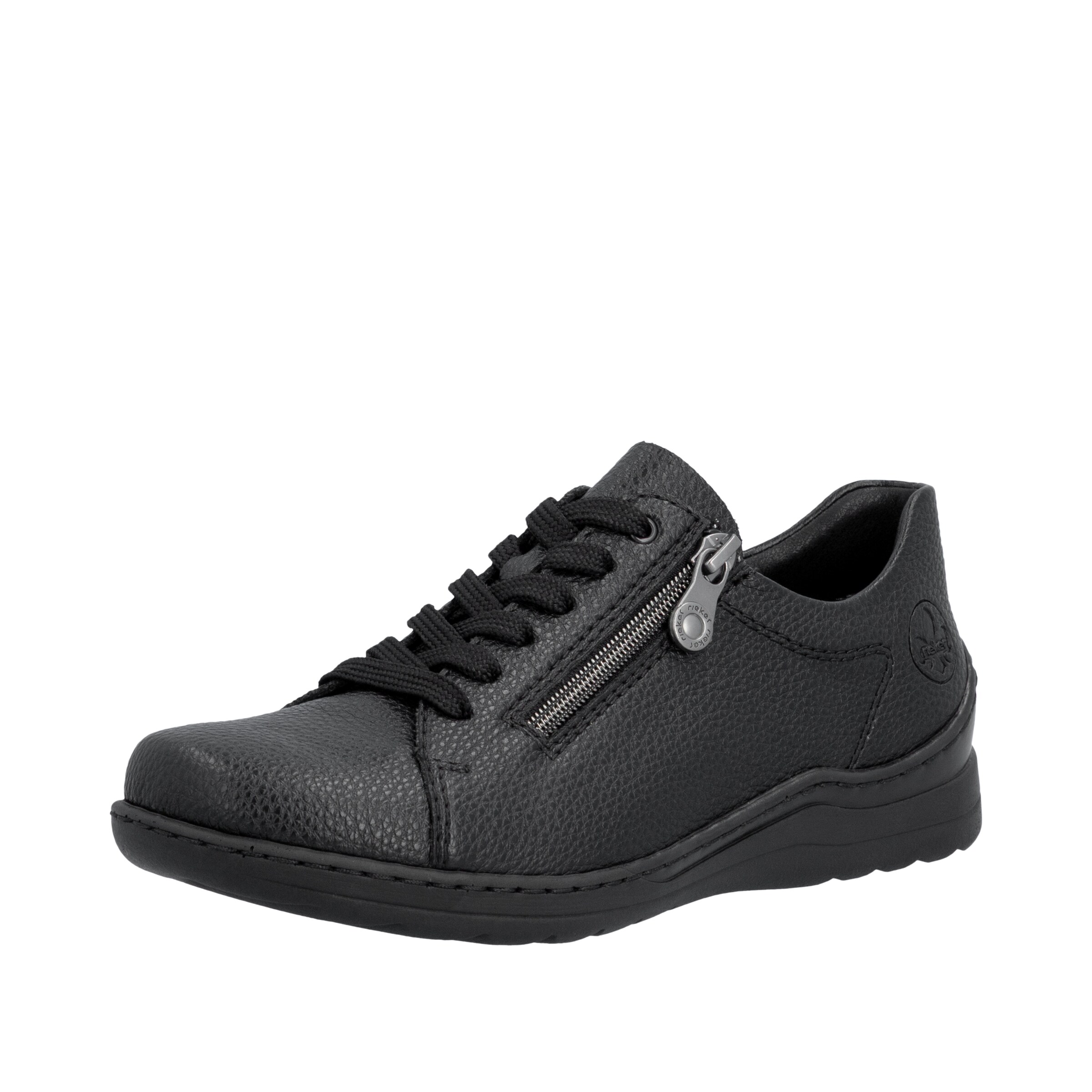 Chaussure à lacets Rieker en noir : devant