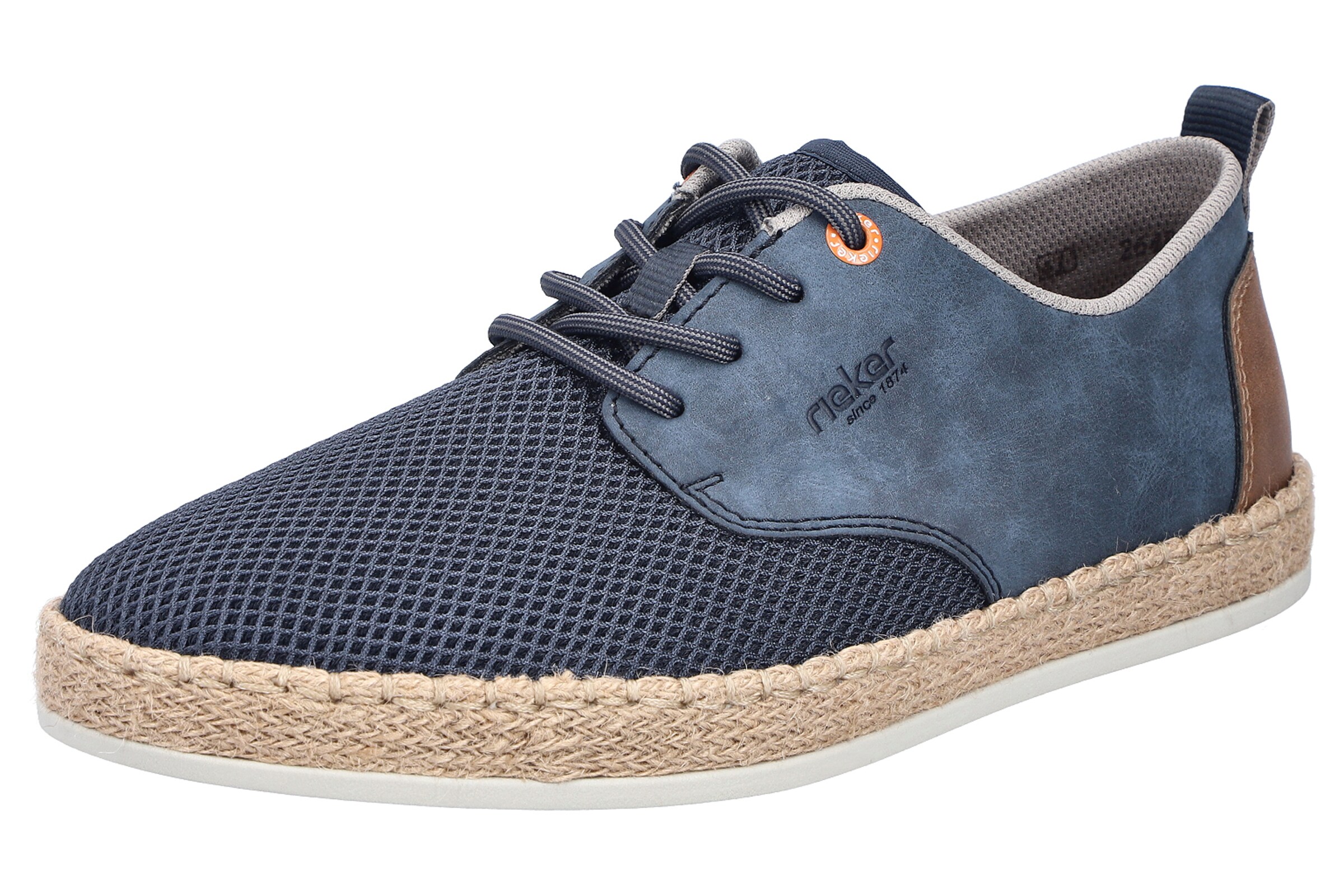 Chaussure à lacets Rieker en bleu : devant