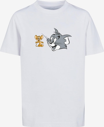 ABSOLUTE CULT T-Shirt 'Tom And Jerry - Simple Heads' in Weiß: predná strana
