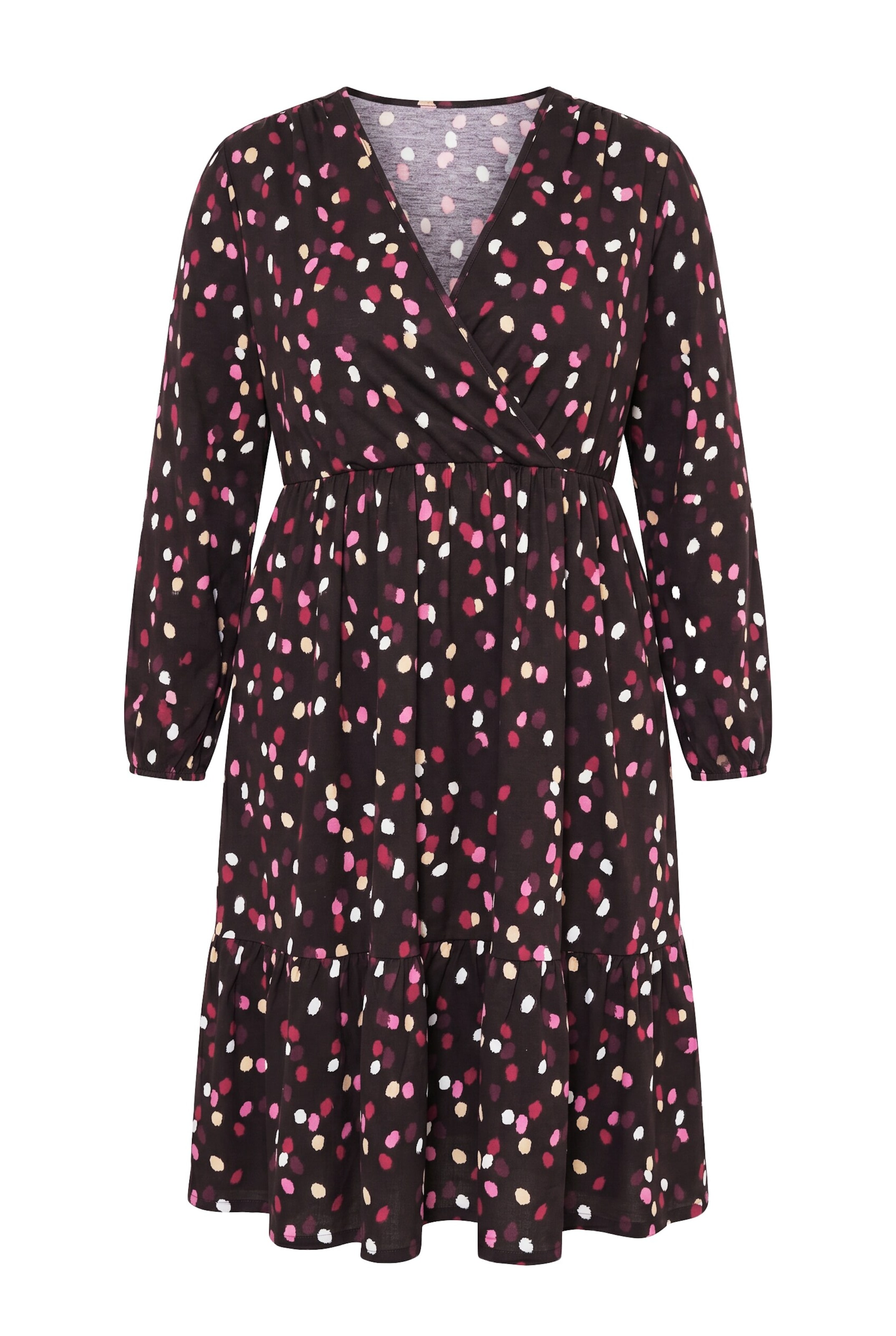 Ulla Popken Dress in 42-44 in Brown / Pink / White, Item view