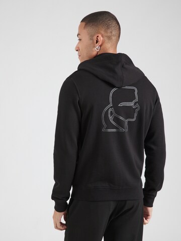 Karl Lagerfeld Sweatjacke in Schwarz: Vorderseite