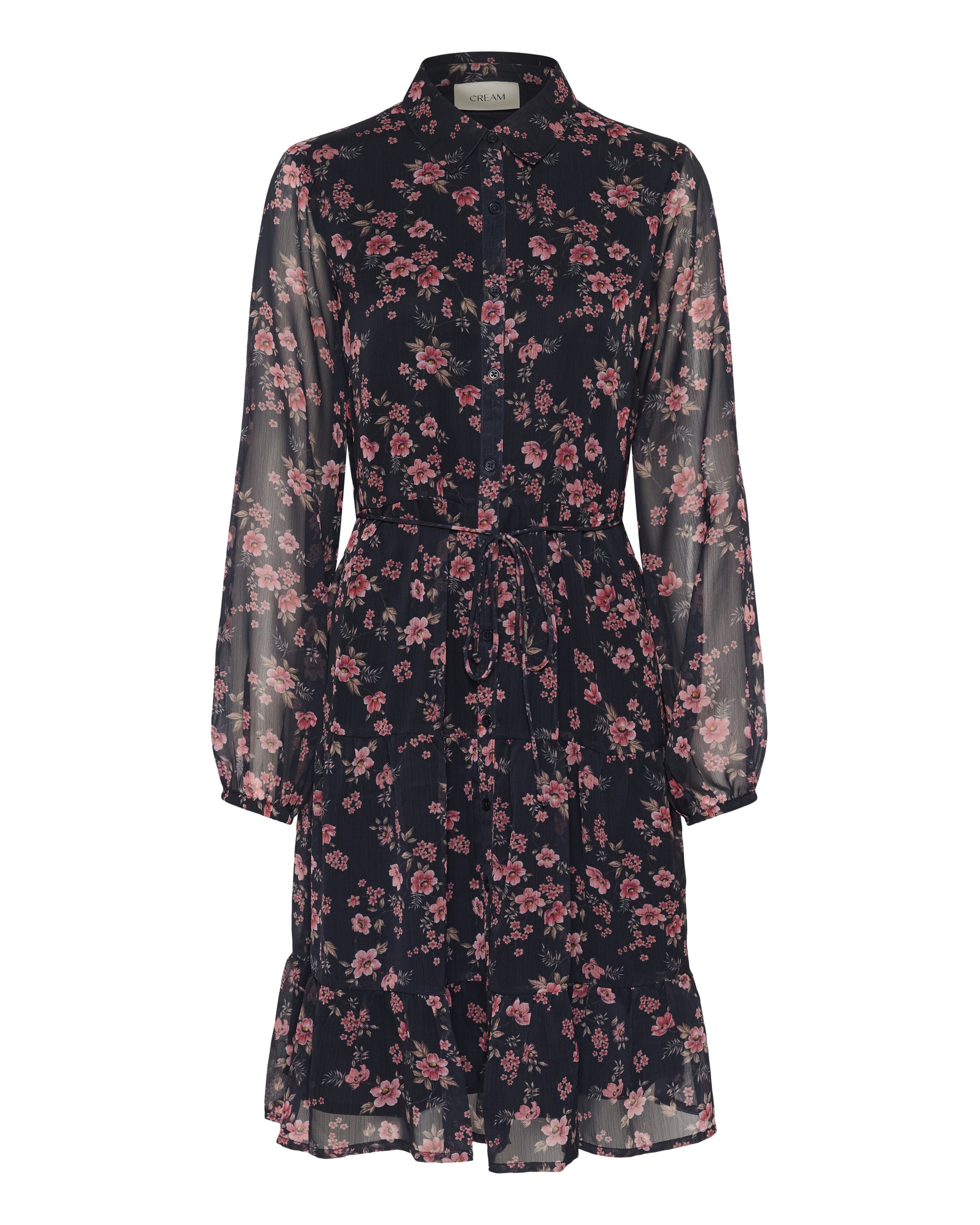 Cream Blusenkleid 'Yuna' in navy / melone, Produktansicht