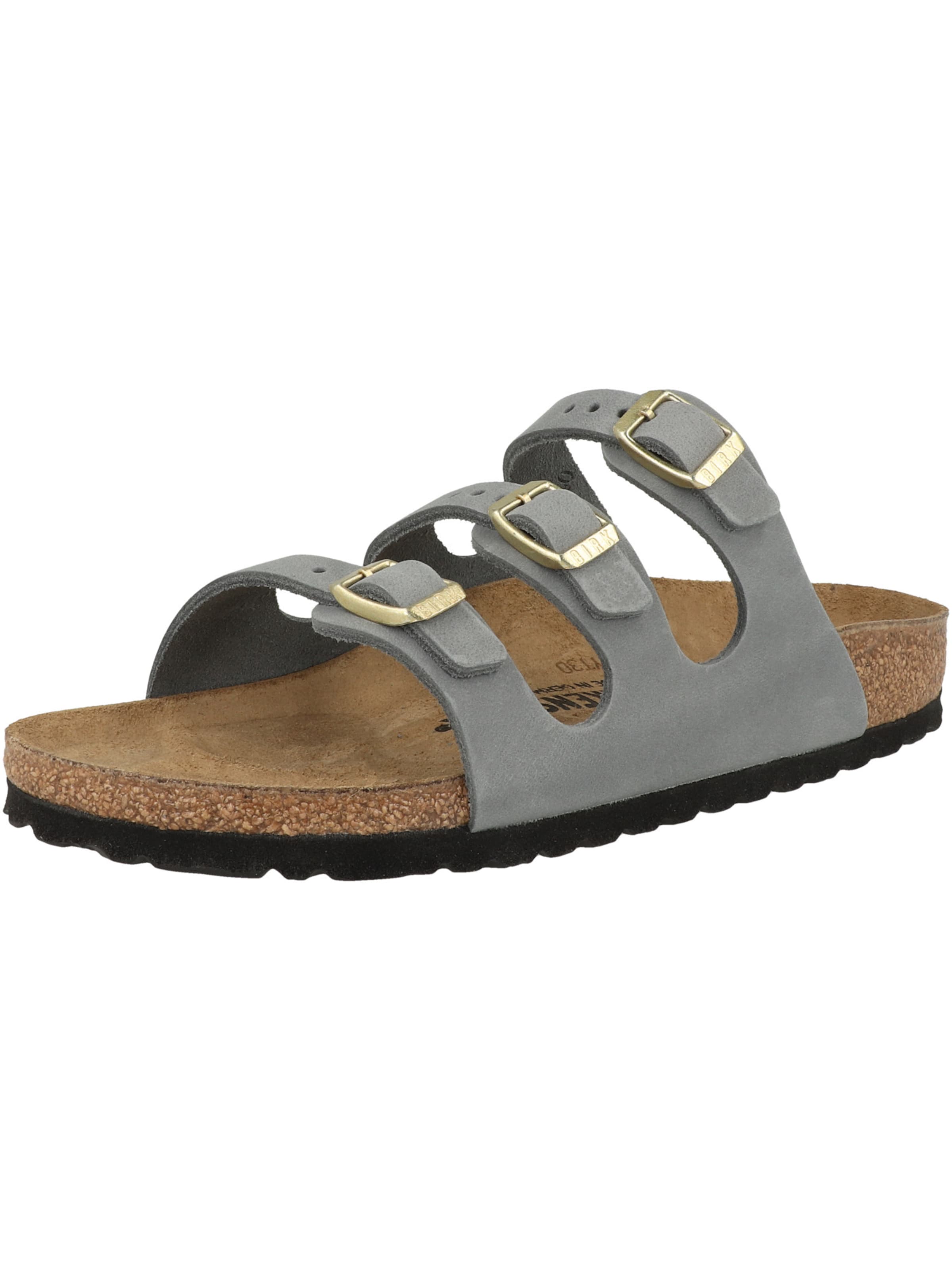 BIRKENSTOCK - Zapatos abiertos ' Florida ' en gris: frente