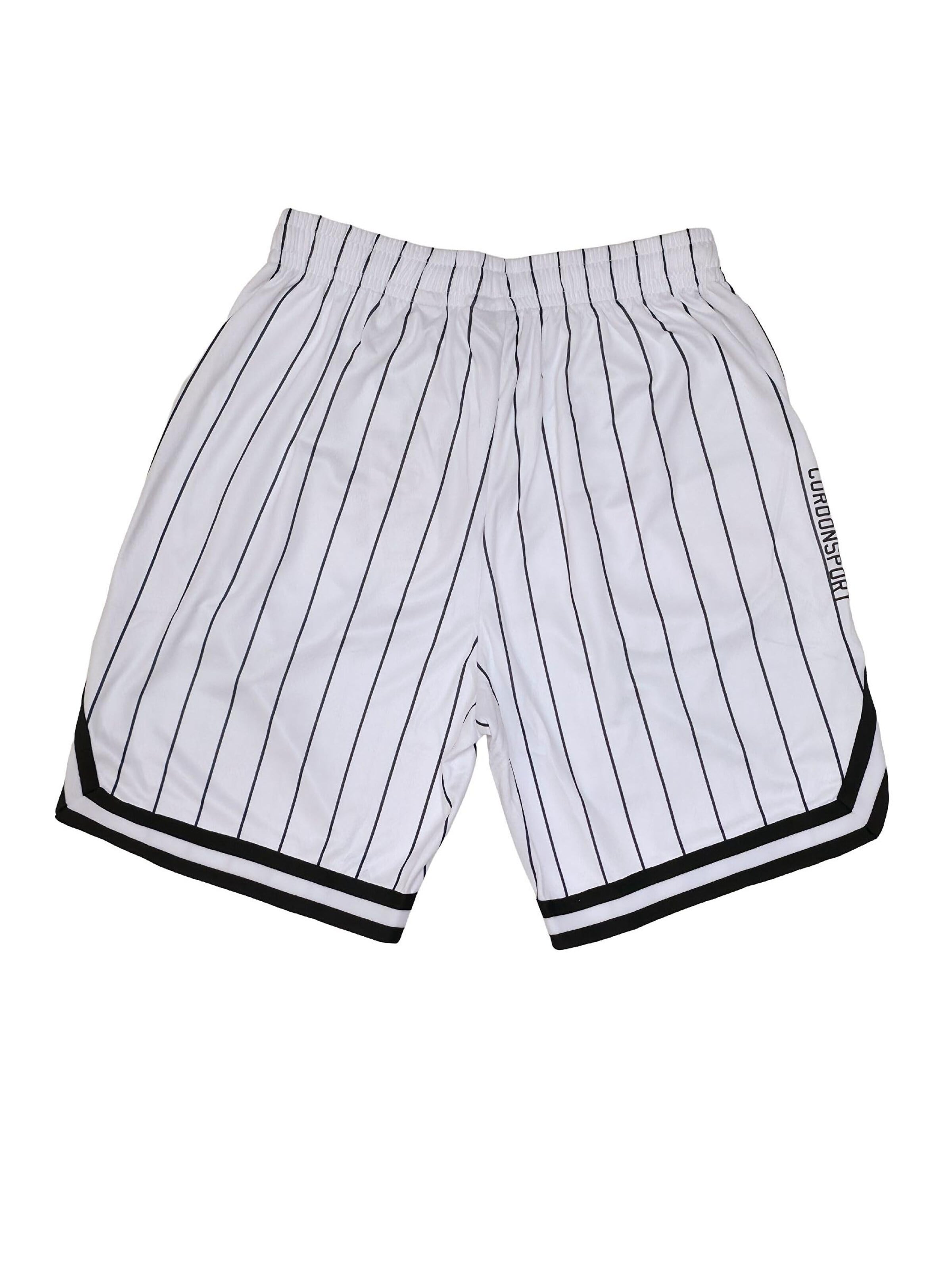Cordon Sport Regular Workout Pants 'Stripe' in White: front