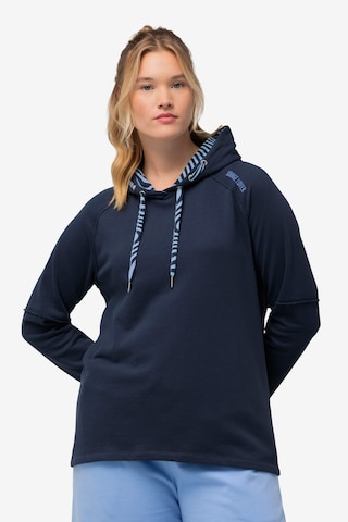 Ulla Popken Sweatshirt in Blauw: voorkant