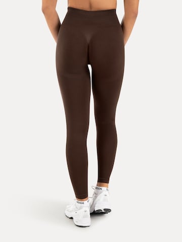 Coupe slim Leggings 'Vonda' Smilodox en marron