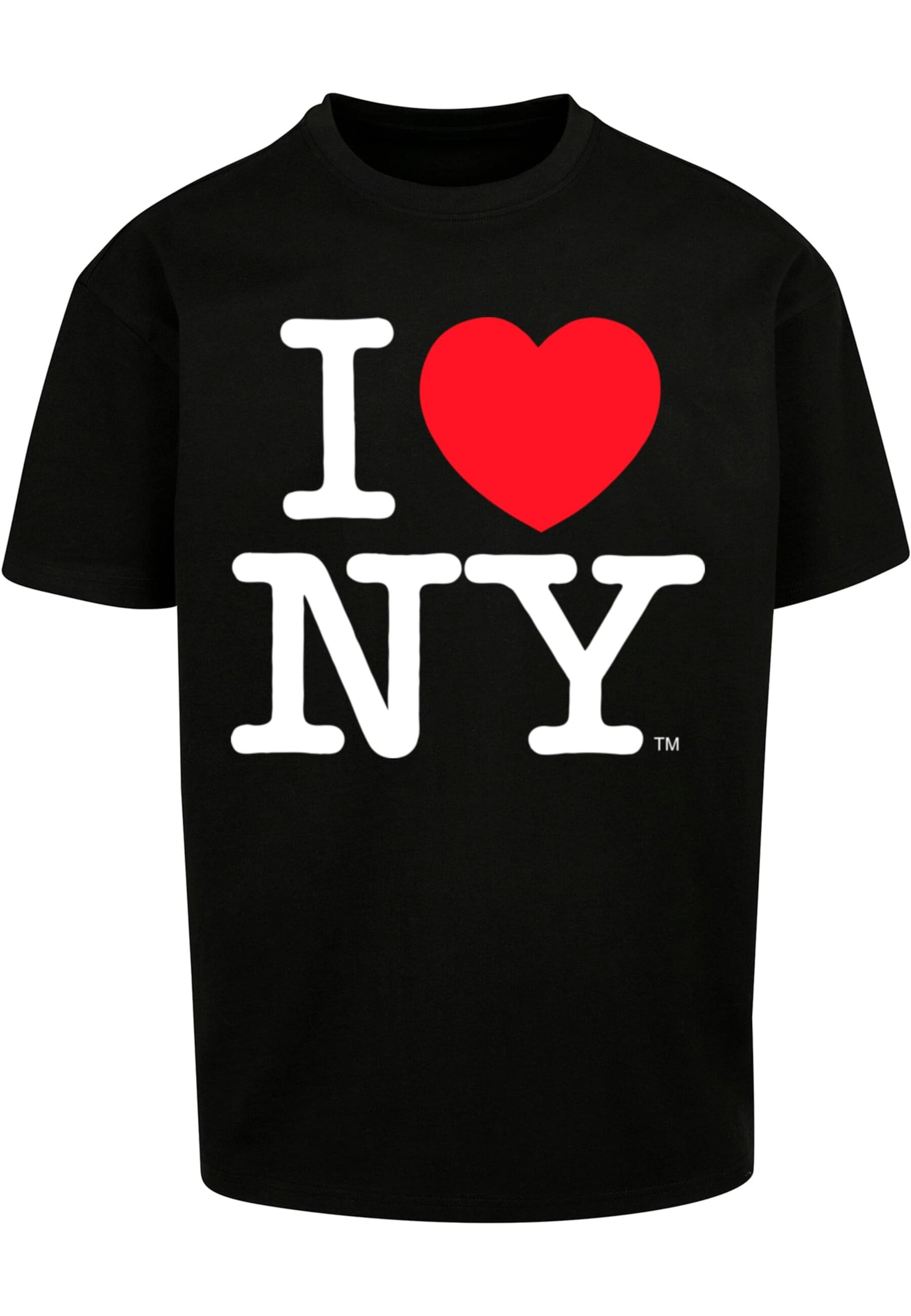 Maglietta ' I Love NY' di Merchcode in nero: frontale