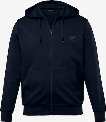 Men Plus Sweatjacke in Blau: Vorderseite