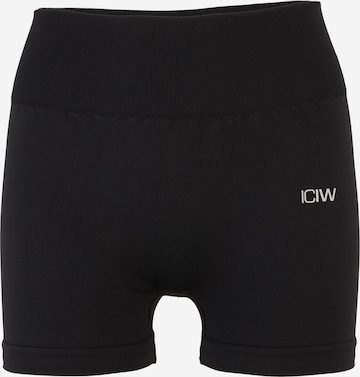 Pantaloni sport de la ICANIWILL pe negru: față