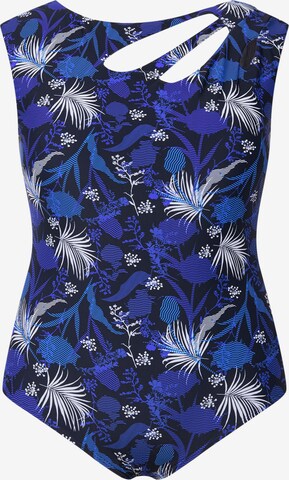 Ulla Popken Swimsuit in Blue: front