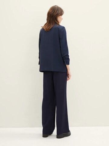 TOM TAILOR DENIM Wide leg Pleat-Front Pants in Blue