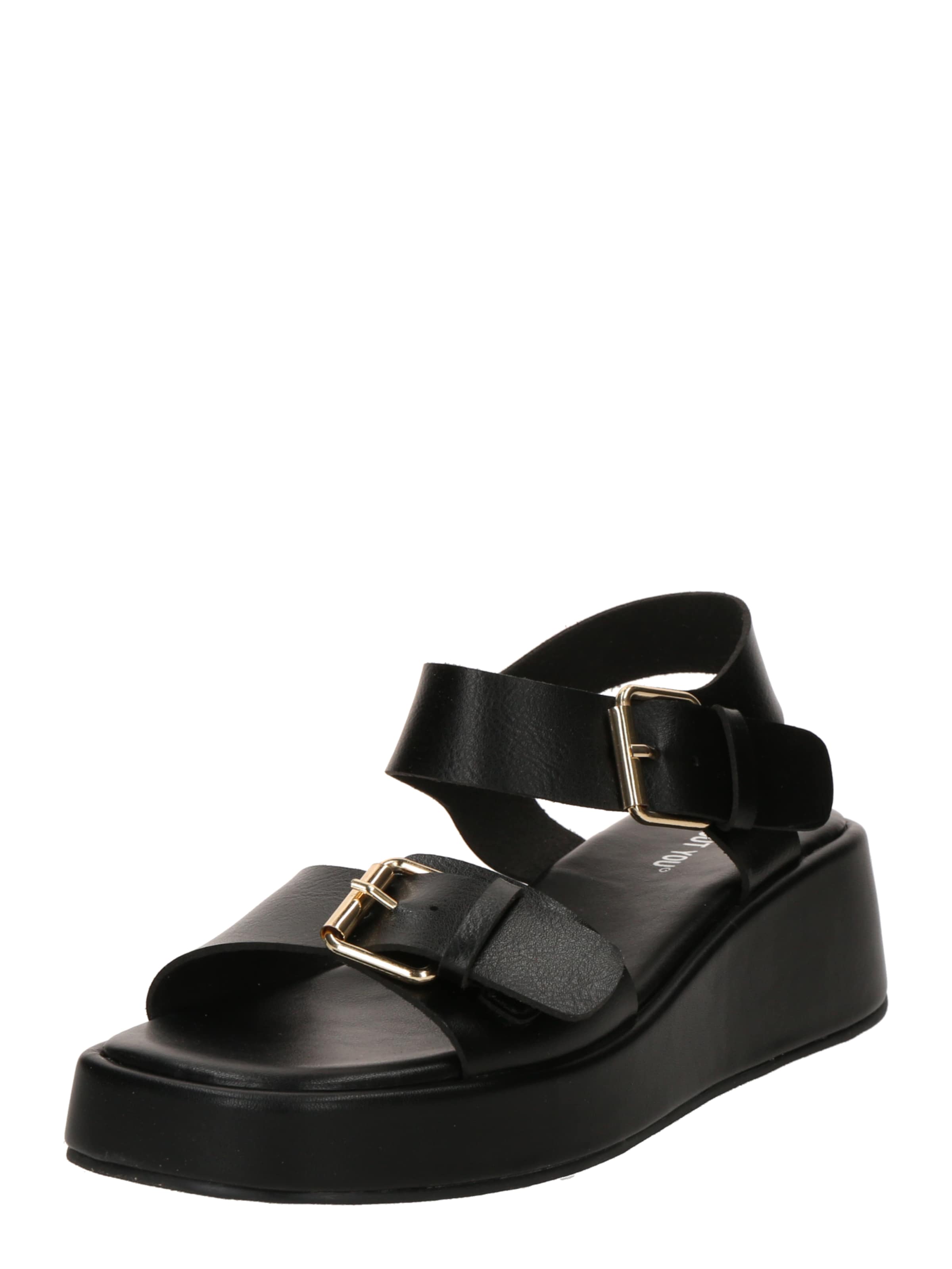 ABOUT YOU Σανδάλι 'Kim' σε μαύρο: μπροστά