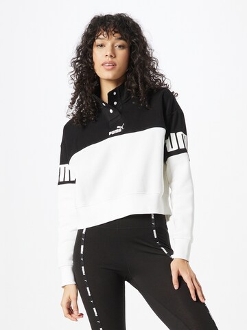 PUMA Athletic Sweatshirt in Black: front