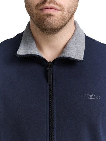 TOM TAILOR Men + Sweatjacke in Blau