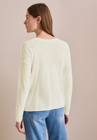 CECIL Pullover mit Mesh in Weiß