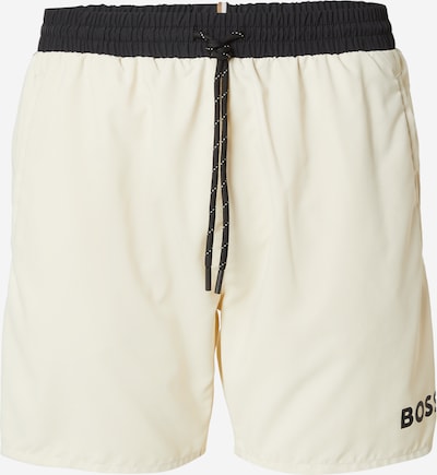 BOSS Uimashortsit 'Starfish' värissä musta / villanvalkoinen, Tuotenäkymä