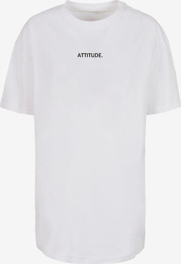 Merchcode T-shirt oversize 'Attitude' en vert foncé / noir / blanc, Vue avec produit