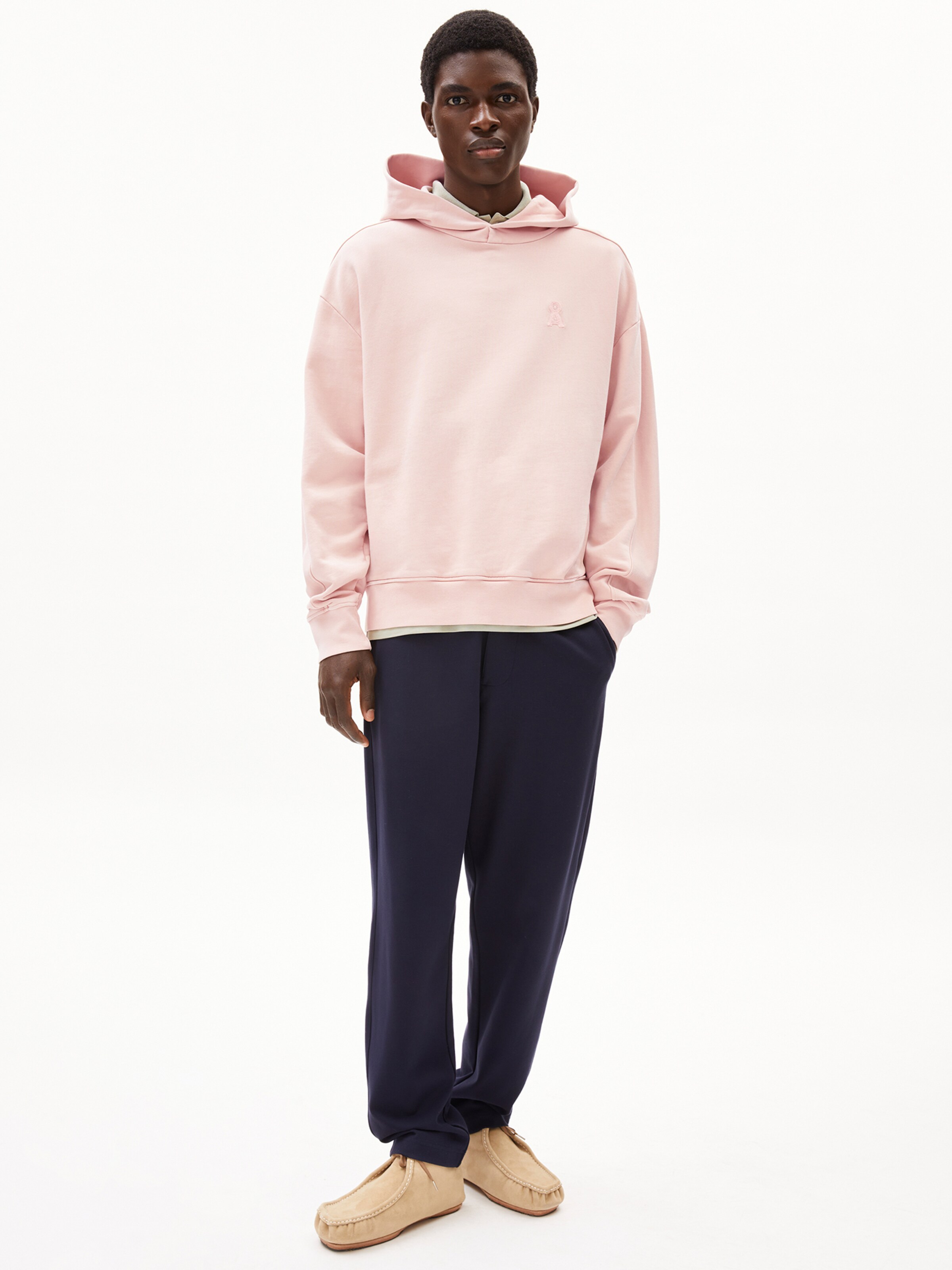 ARMEDANGELS Pullover EMAAL HOODIE GMT DYE in Pink