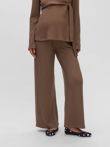 MAMALICIOUS Wide leg Byxa 'MLHarriet' i brun: framsida