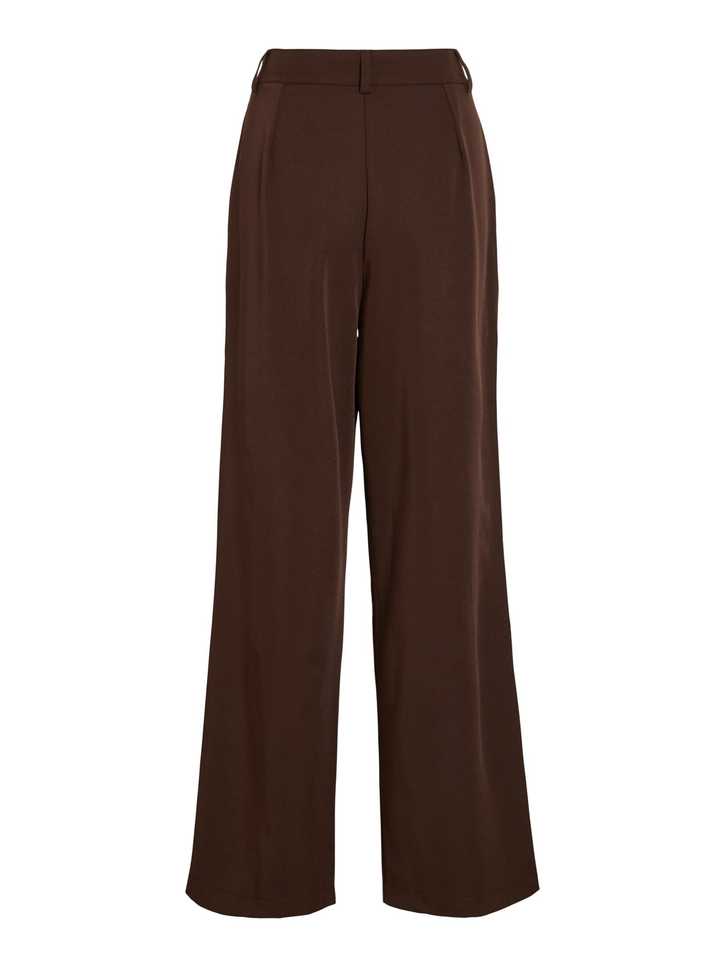 VILA Wide leg Pants 'VIEMLA' in Brown