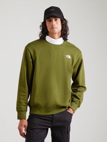 THE NORTH FACE Суичър 'ESSENTIAL' в зелено: отпред
