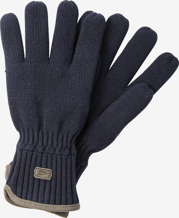 CAMEL ACTIVE Full Finger Gloves in Blue: front
