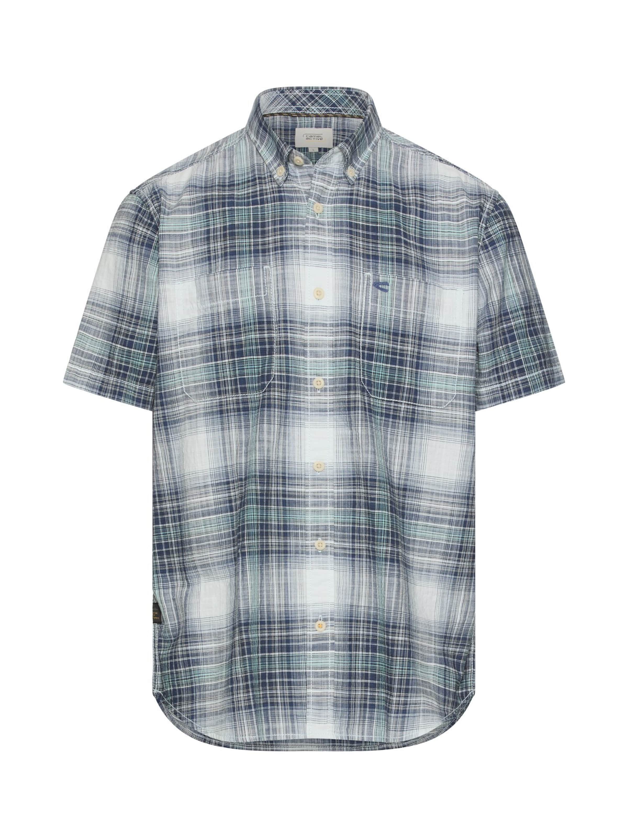 CAMEL ACTIVE Button Up Shirt in Blue: front