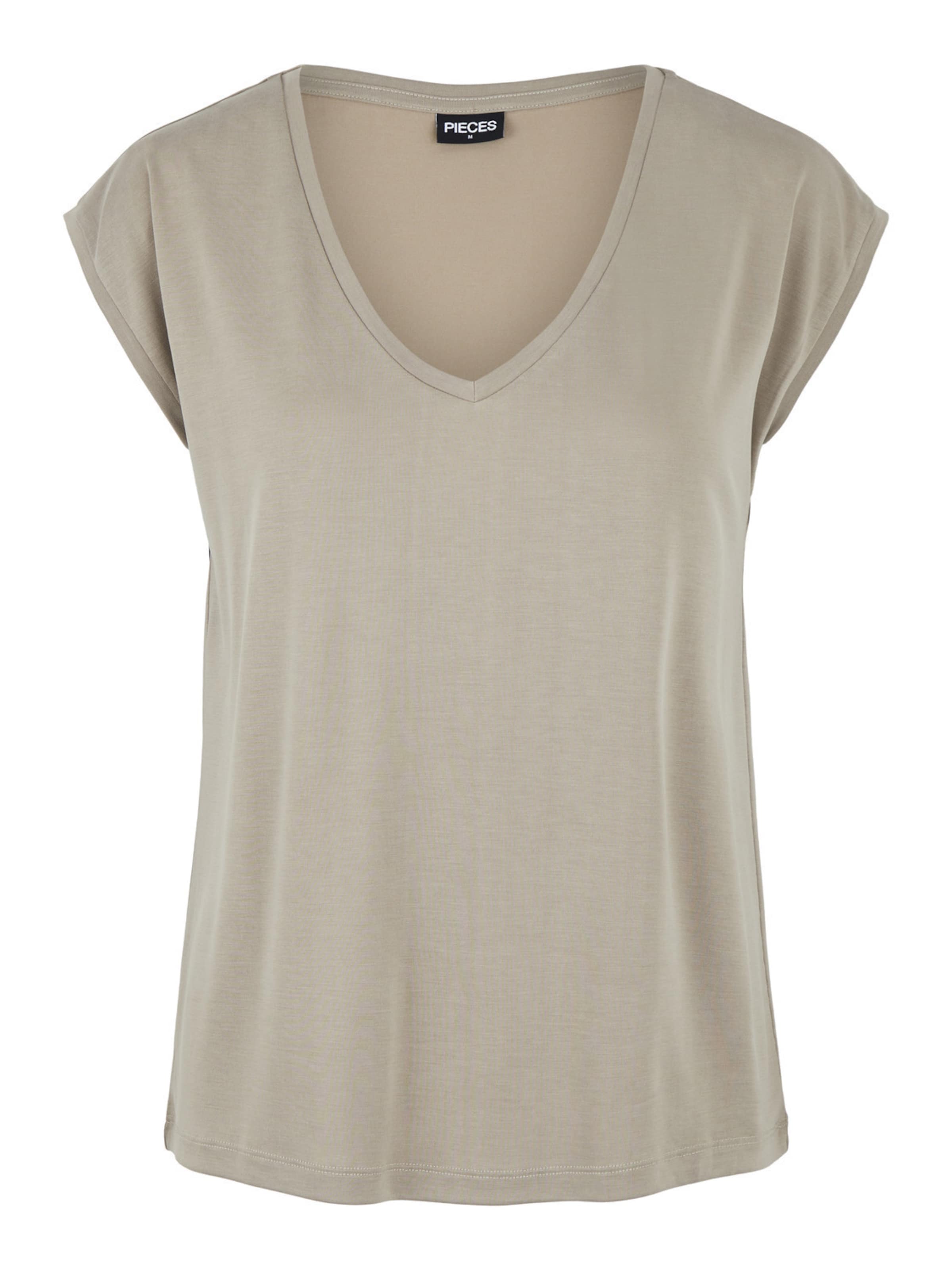 Maglietta 'Kamala' di PIECES in marrone: frontale