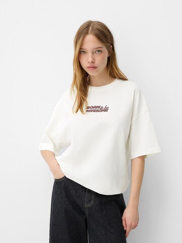 Bershka Shirt 'BRAZIL' in White