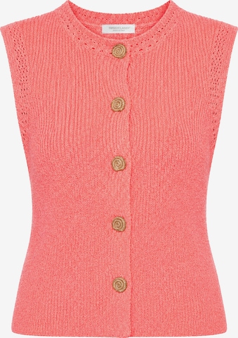 SASSYCLASSY Strickweste in Orange: Vorderseite