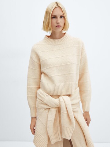 Pull-over 'Osito' MANGO en beige : devant