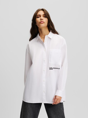 Camicia da donna di KARL LAGERFELD JEANS in bianco: frontale