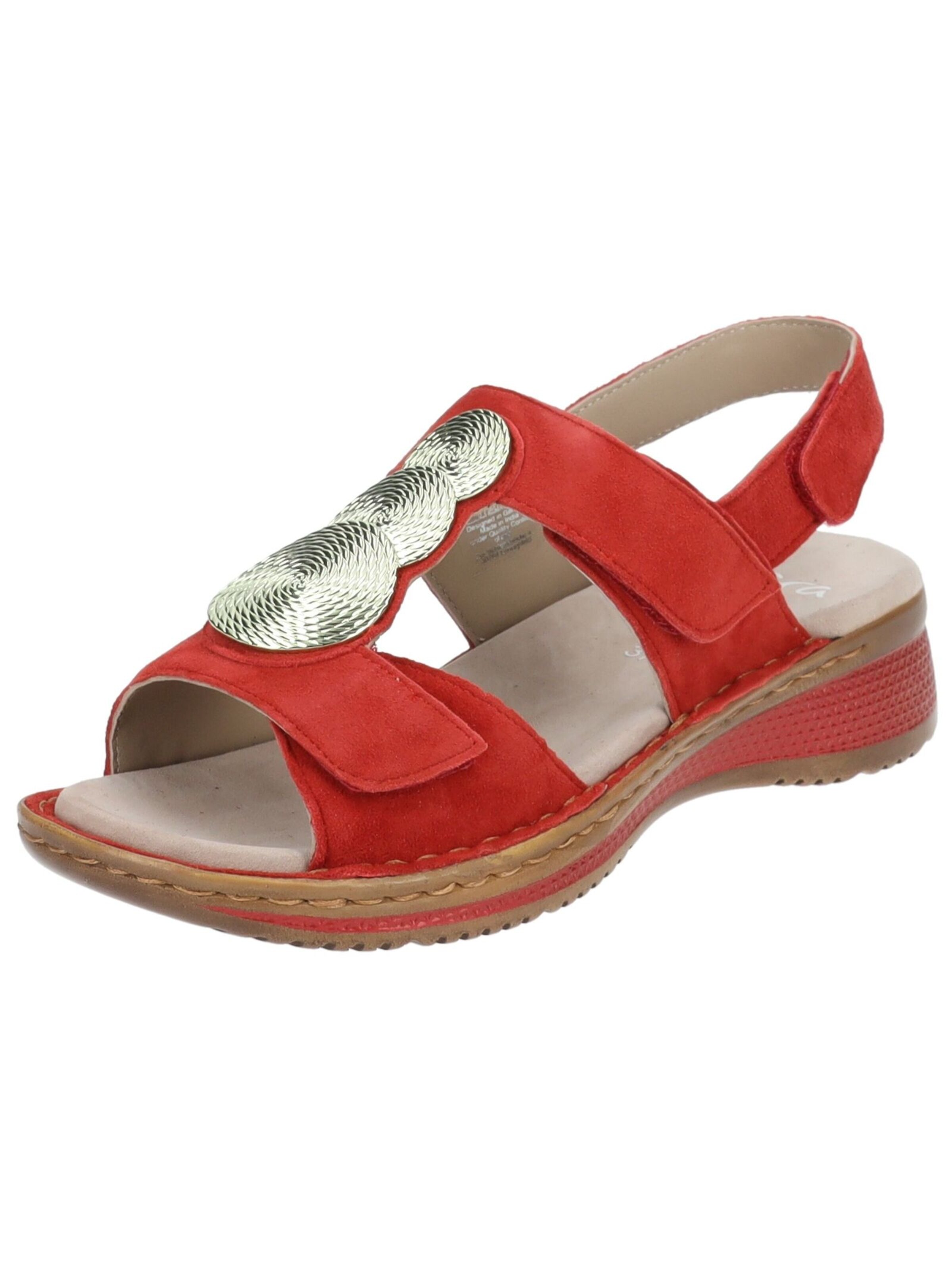 ARA Sandalen met riem in Rood: voorkant